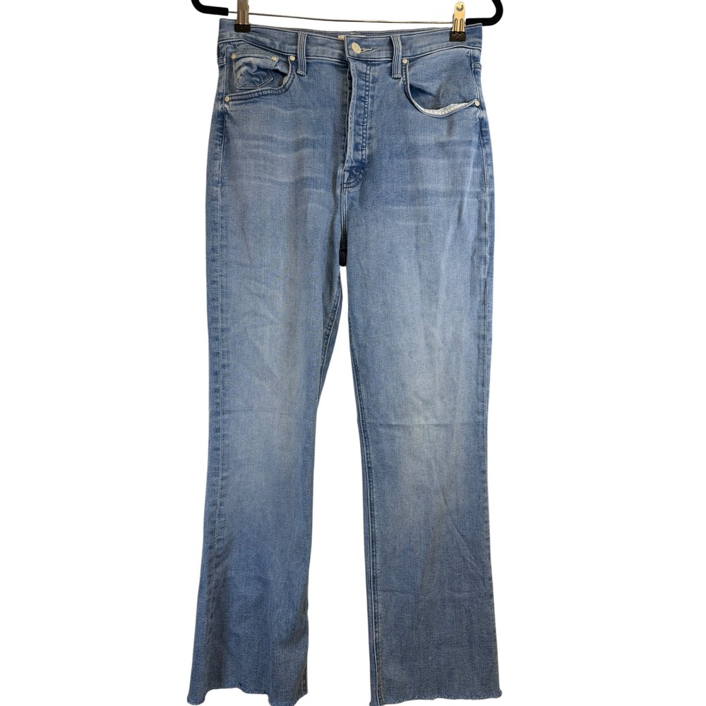 Mother The Tripper Ankle Fray Jeans Light Wash All Over The Map 29